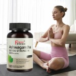 Organic Ashwagandha Root Extract Capsules for Stress Relief and Mood Enhancer Antioxidant Support Supplement 120 Capsules