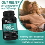 Premium Colon Detox Supplement Constipation Bowel Movement Supplements for Stomach Bloating Support Colon Detox Capsules
