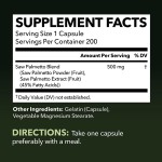 Premium Strength Saw Palmetto Prostate Support Reduces Frequent Urination  Non GMO Gluten Free Prostate Capsules