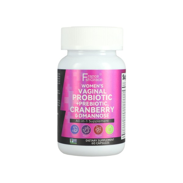 Women's Vaginal Prebiotic with Cranberry  D -Mannose 60 Capsules for Feminine Flora Balance Detox & Hormonal Support