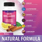 GSH Whitening Capsules 45000 Mcg Brightening Supplement Skin Tone Enhancer Targets Dark Spots Acne Marks Potent Antioxidant