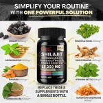 8-in-1 Supplement, 15,250mg,  Powerful Blend to Ensure  Essential Nutrients, Energy Vitality,Immune   Support,60 Capsules