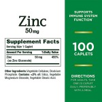 Premium Zinc 50mg Capsules Immune Antioxidant Skin Health Support Vitamin Zinc Supplement