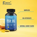 Fish Oil Omega 3  120 softgels + EPA & DHA, 3600 mg | Triple Strength Brain, Heart, Joints, Skin and Immune Support