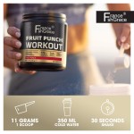 Workout with Creatine Beta-Alanine and Caffeine for  Energy Fruit Punch 30 Servings for Energy   Focus Power and Performance