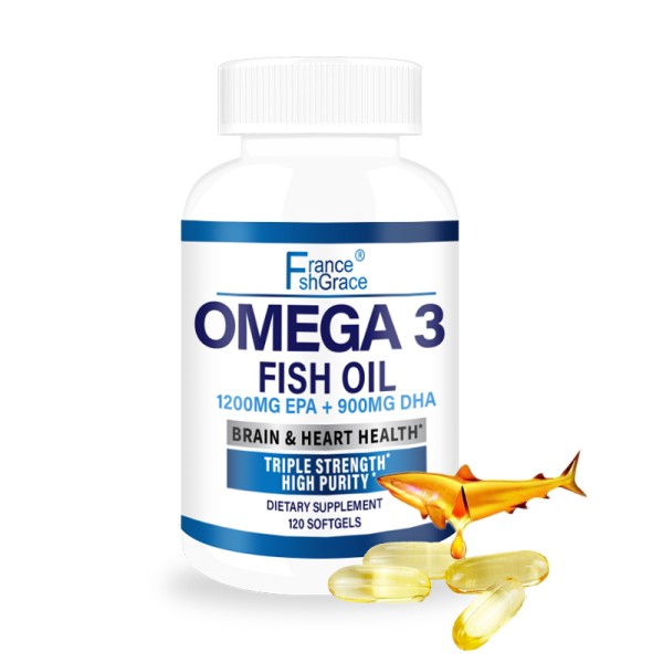 Omega 3 Fish Oil 1200mg Supplement With EPA and DHA for Adults Support Heart and Brain Health Omega 3 Fish Oil Softgel