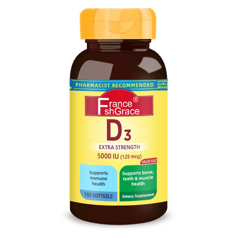 Vitamin D3 5000IU Supplement for Adults Support Bone Teeth and Muscle Health  Vitamin D3 Softgels