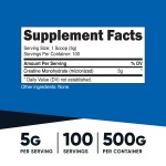 Organic Creatine Monohydrate Supplement for Adults Support Muscle Growth High Quality Creatine Monohydrate Powder