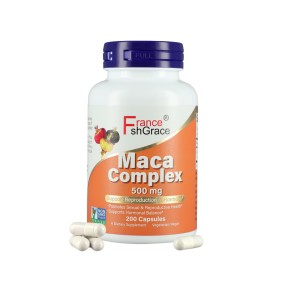 Maca complex 500mg 200 Capsules Sexual Well-Being Antioxidant Gelatinized Promotes Energy and Immune Health Balance hormones