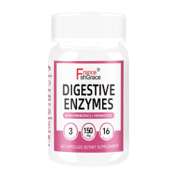 Digestive Enzymes With Prebiotics Digestion Breaks Down Fats Carbs & Protein Optimizes Nutrient Availability 60 Capsules