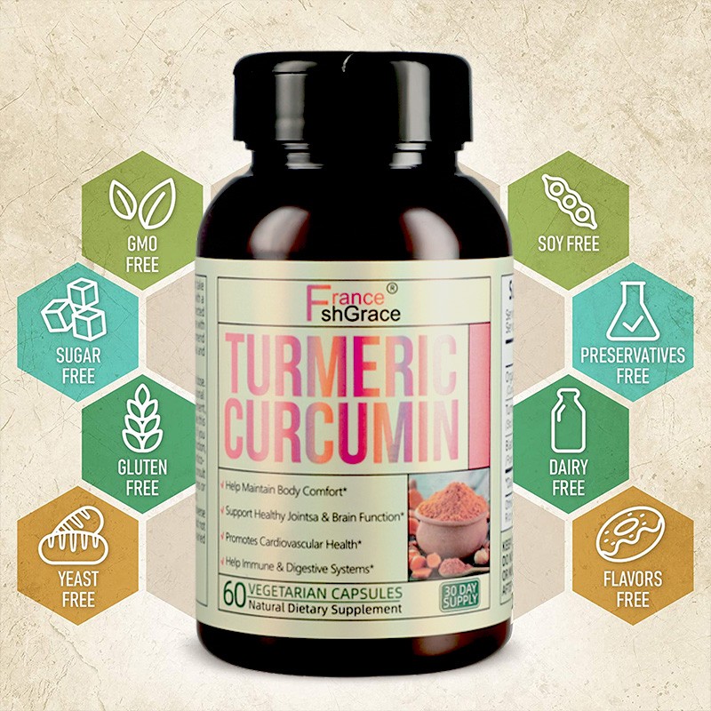 Turmeric Curcumin Supplement with Black Pepper for Adults Improve Joint Health Best Organic Turmeric Curcumin Capsules