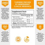 Organic Turmeric Supplements Natural Immune Support Turmeric Curcumin With Bioperine & Ginger 95% Curcumin Capsules