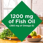 Omega 3 Supplement 60 Softgels for Eye Nutrition, Organic Flaxseed Triglyceride Fish Oil and Vitamin E