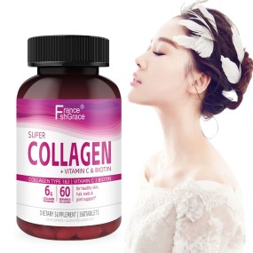 Collagen Plant Extracts Dietary Supplement with Vitamin C for Immune System Health Support for Women and Men Collagen Tablets