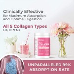 Multi Collagen Peptides Exyract Featuring Collagen Types I, II, III Support for Beauty Health Multi Collagen Peptides Powder