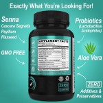 Premium Colon Detox Supplement Constipation Bowel Movement Supplements for Stomach Bloating Support Colon Detox Capsules