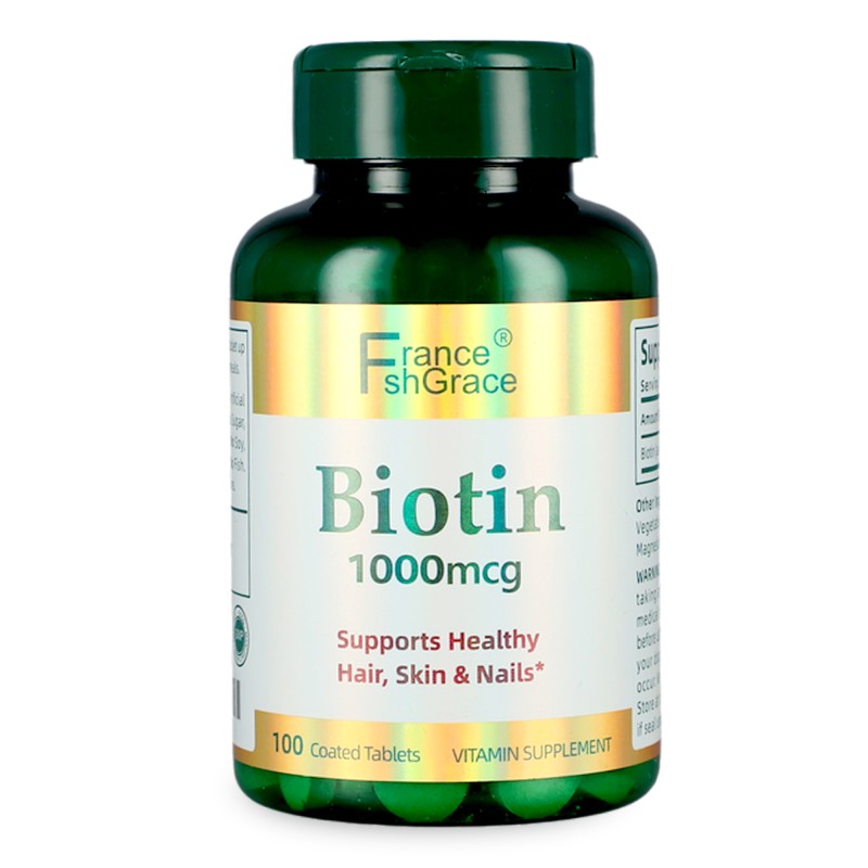 Biotin Supplement Supports Healthy Hair, Skin and Nails Biotin Capsules 100 Tablets