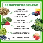 Greens Powder for Men and Women Support Digestive Health and Antioxidants Organic Greens Supplement