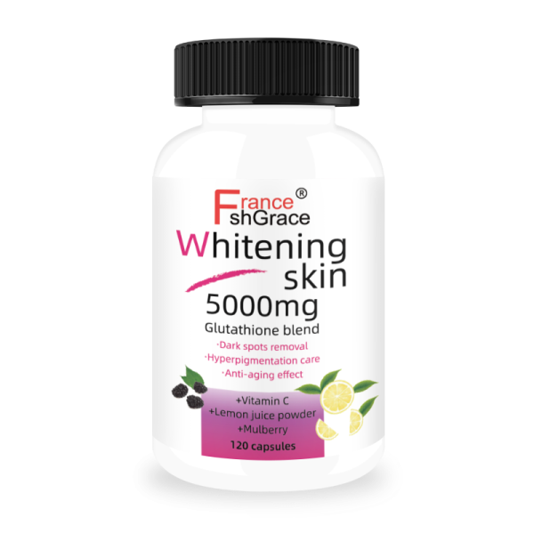 Vegan 5000mg  Skin Bleaching Pills 120 Capsules for Adult Use Dark Spots Acne Scar Remover Anti-Aging Antioxidant