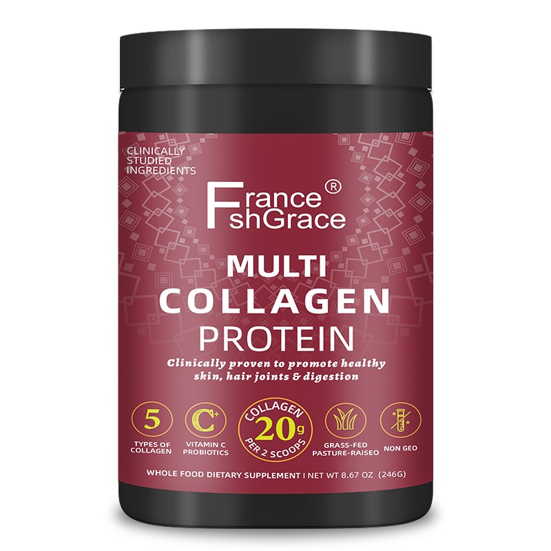 Collagen Peptide Powder with Probiotics Non GMO for Hair Growth Skin Brightening Nail Strength Bone and Digestive Health Support