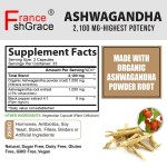 Organic Ashwagandha 2100mg Organic Ashwagandha Root Extract  Capsules for Stress Relief and Mood Enhancer