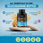 Glucosamine Chondroitin MSM 2800mg Supplement for Adults Support Joint Health Best Glucosamine Capsules