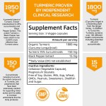 Premium Turmeric Curcumin Supplement with Organic Turmeric Extract Support Joint and Heart Health Turmeric Curcumin Capsules