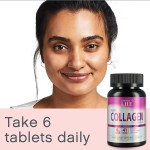 Organic Collagen Supplement 250 Tablets Support Skin, Hair, Nails and Joints Collagen Tablets for Adults