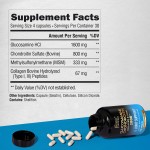 Glucosamine Chondroitin MSM 2800mg Supplement for Adults Support Joint Health Best Glucosamine Capsules