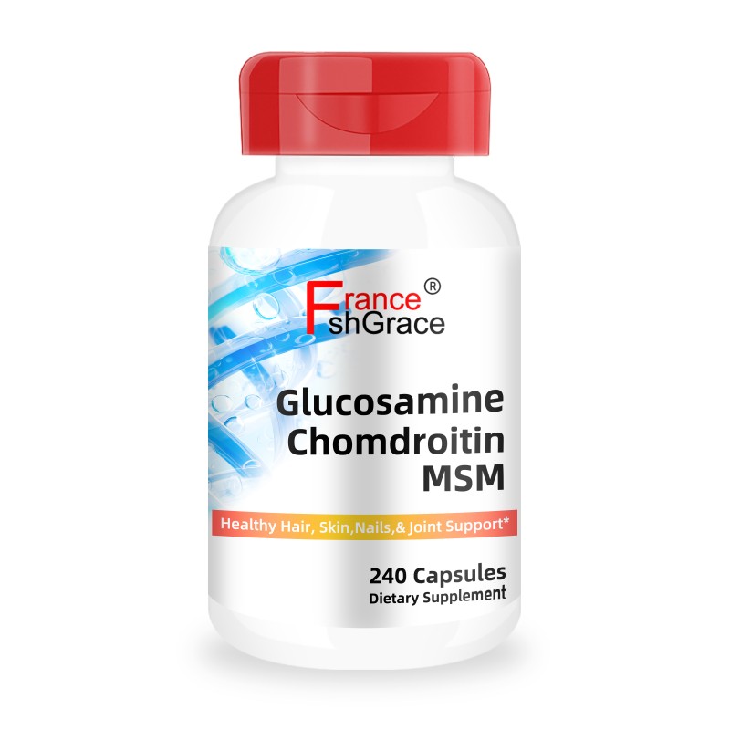 Glucosamine Chondroitin Msm Capsules, Supports Healthy Joint Structure Function & Comfort Support Healthy Hair Skin 240 Capsules
