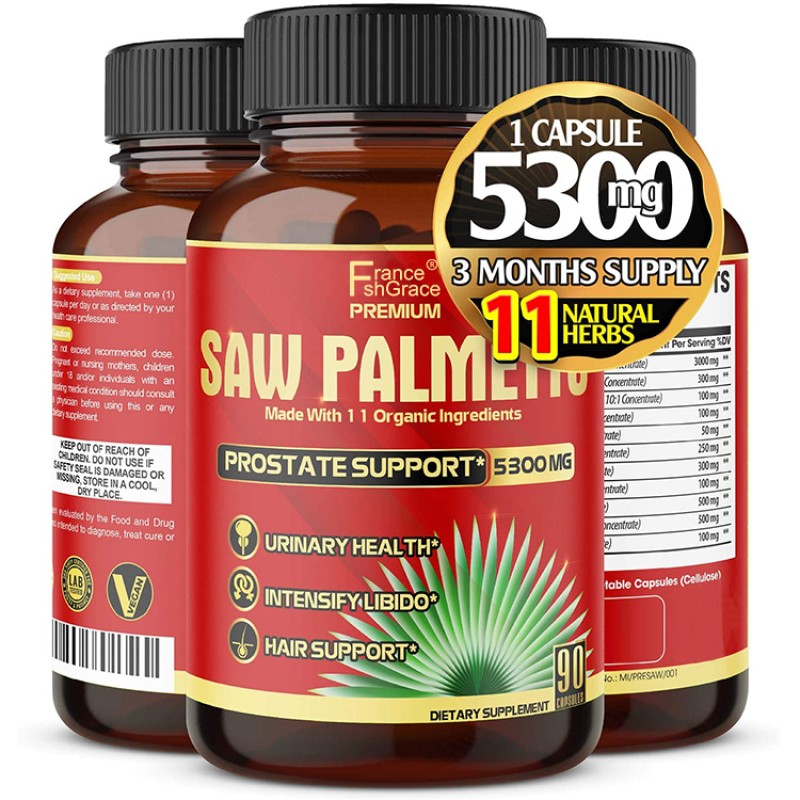 Organic Health Supplement Providing Energy Men Prostate Saw Palmetto Capsules