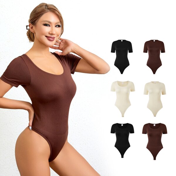 Sports Bodysuit Factory - Slim Fit Crew Neck Yoga Romper