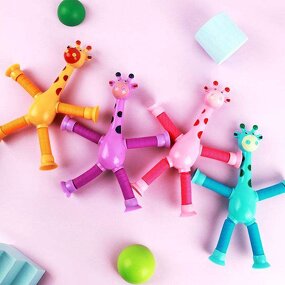 Telescopic Toy Factory - Suction Cup Giraffe Fidget Tube Supplier