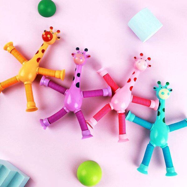 Telescopic Toy Factory - Suction Cup Giraffe Fidget Tube Supplier