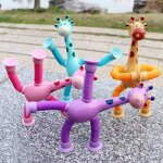 Telescopic Toy Factory - Suction Cup Giraffe Fidget Tube Supplier