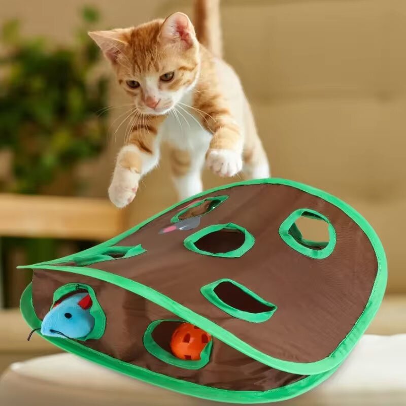 Cat Toy Factory - Interactive Hide Seek Tunnel Game