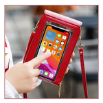 Mini Crossbody Bag Factory - Faux Leather Vertical Wallet