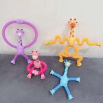 Telescopic Toy Factory - Suction Cup Giraffe Fidget Tube Supplier