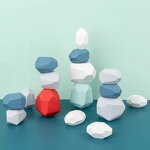 Wooden Building Blocks Factory - Rainbow Stone Stacking Toy