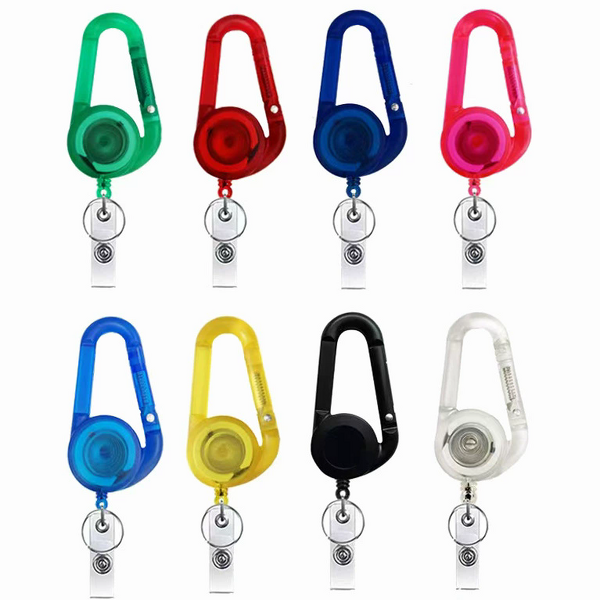 Badge Lanyard Factory - Retractable ID Reel with Carabiner