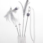 Cat Toys Factory - Long Pole Teasing Stick Feather Toy