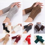 Half-Finger Gloves Factory - Acrylic Ribbed Knit Wrist Warmers