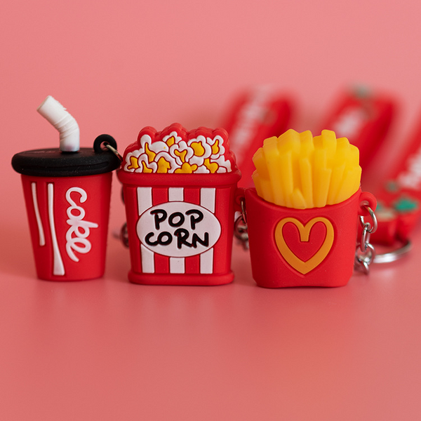 Keychain Factory - PVC Soft Rubber Cartoon Food Keyring