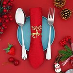 Christmas Napkin Rings Factory - Custom Sika Deer Metal Decor