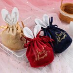 Easter Gift Bag Factory - Cute Bunny Velvet Candy Chocolate Bag