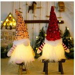 Christmas Doll Factory - LED Sequin Rudolph Gnome Decor