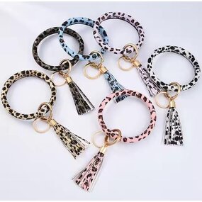 Bracelet Keychain Factory - PU Leather Tassel Wristlet Keyring