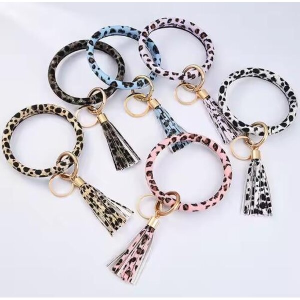 Bracelet Keychain Factory - PU Leather Tassel Wristlet Keyring