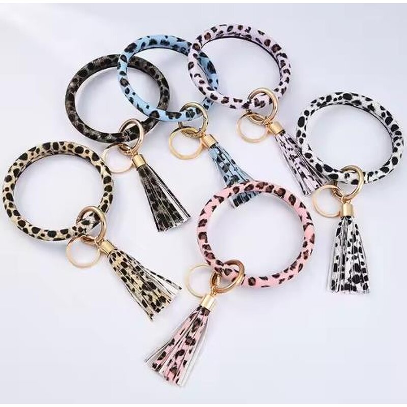 Bracelet Keychain Factory - PU Leather Tassel Wristlet Keyring