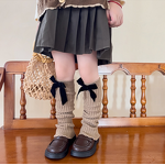 Children Leg Warmers Factory - Rib Bowknot Floral Rim Warmer